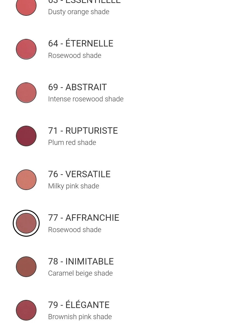 CHANEL Rouge Allure Velvet Matte Lipcolor In # 77 Affranchie